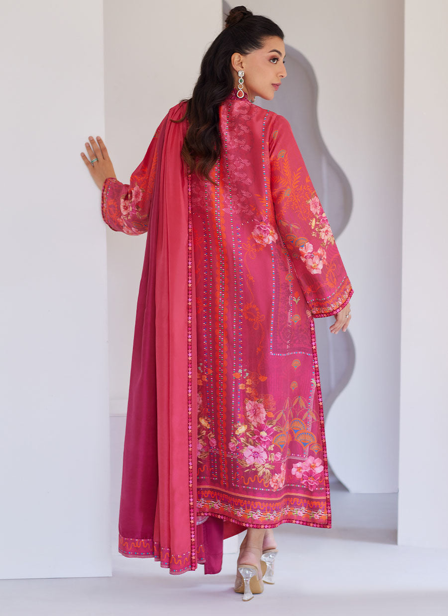 Alira Crimson Shirt And Dupatta