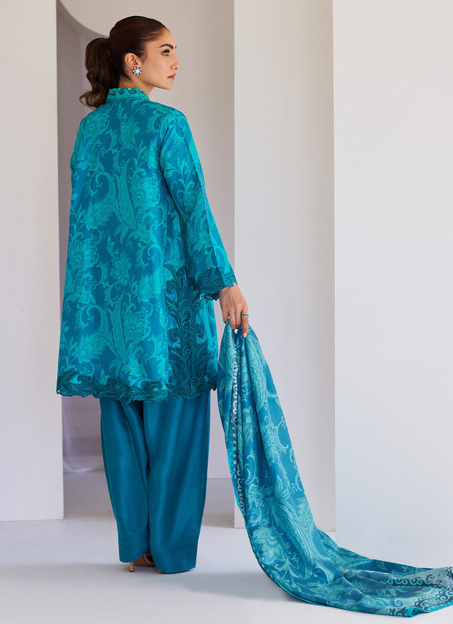 Luna Green Shirt And Dupatta