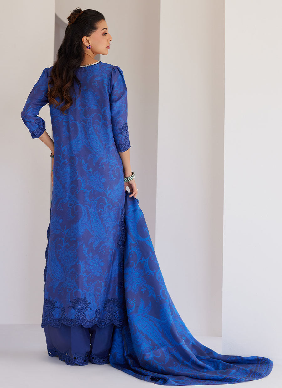 Azura Blue Shirt And Dupatta