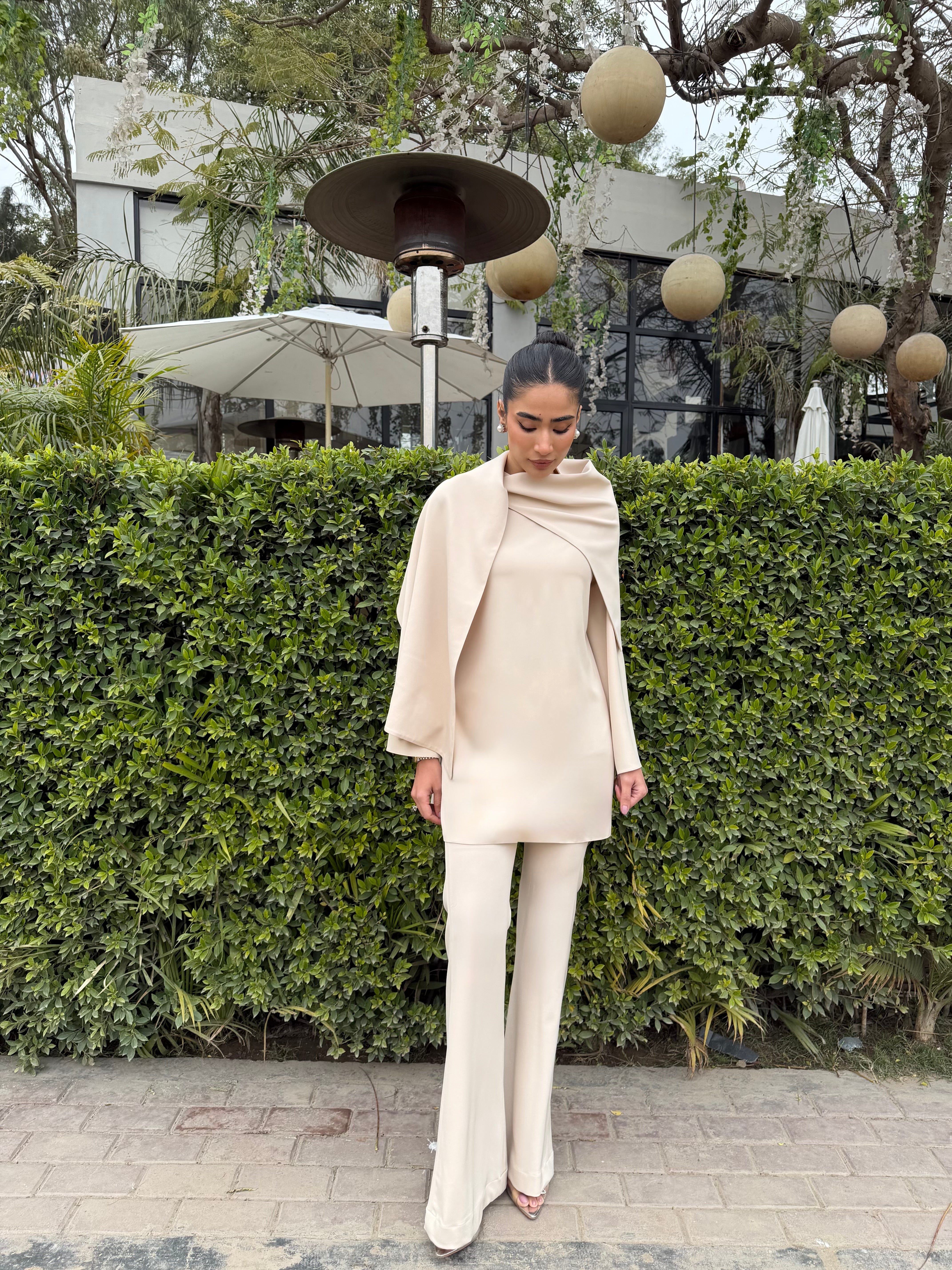IVORY DRAPE SET