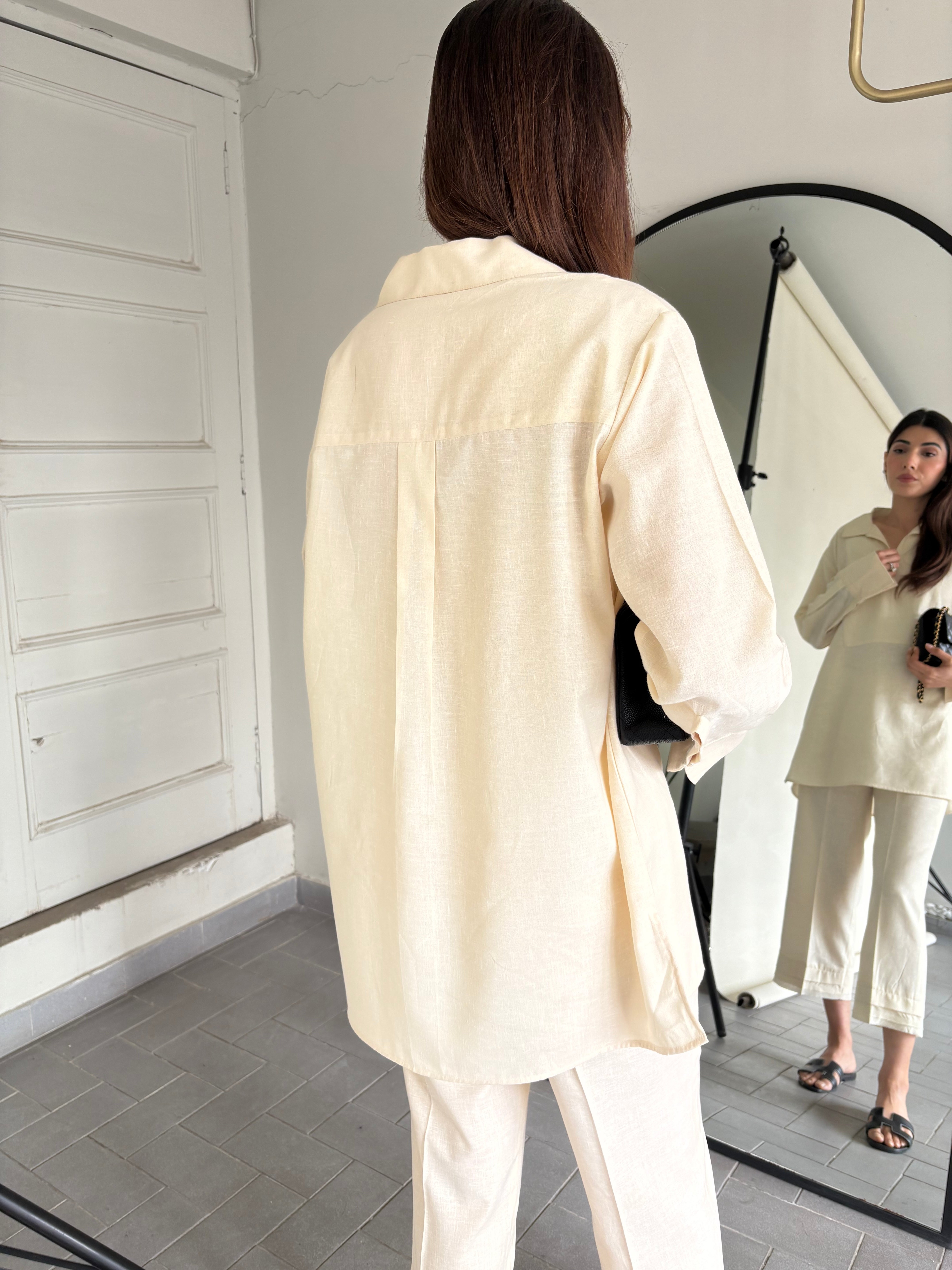 CREAM LINEN WILLOW SET