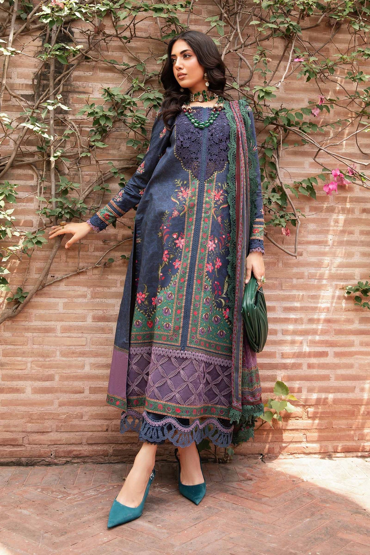 3 PIECE UNSTITCHED PRINTED SUIT | MPT-2206-B
