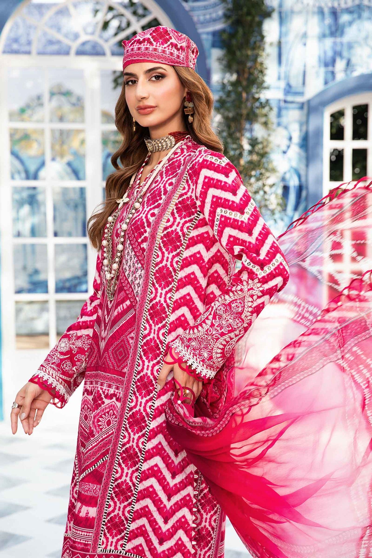 3 PIECE UNSTITCHED PRINTED SUIT | MPT-2208-A