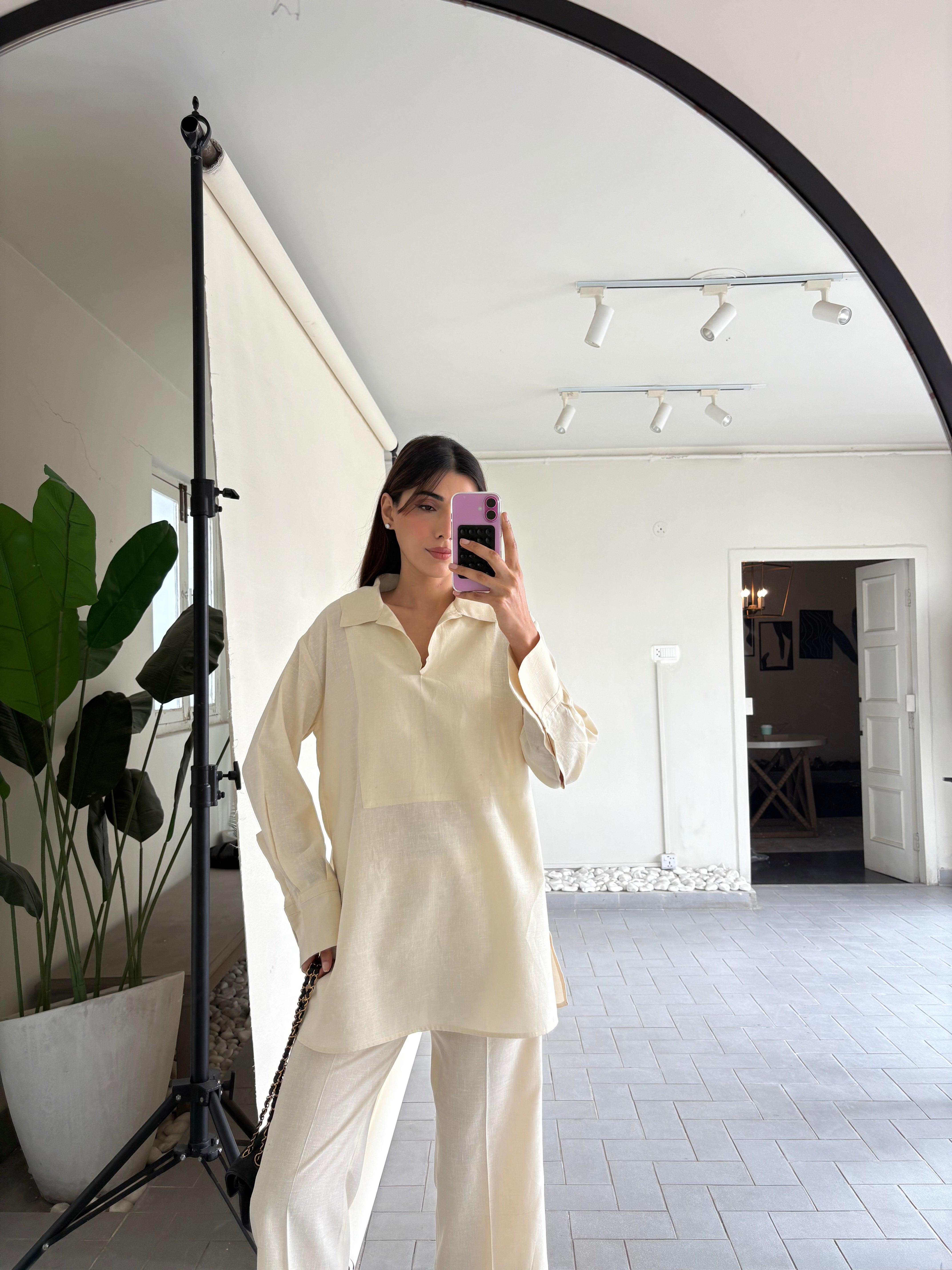 CREAM LINEN WILLOW SET