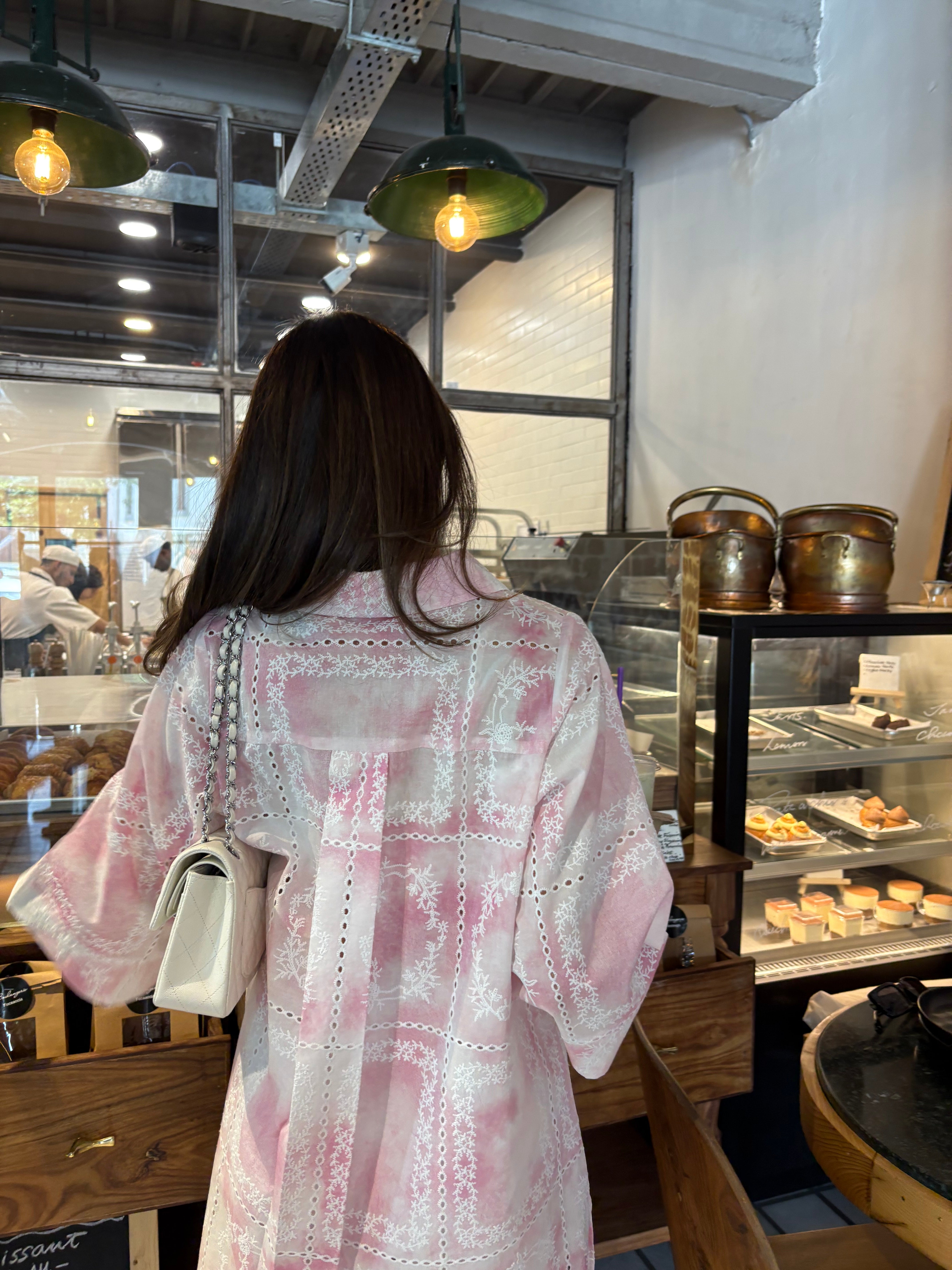 PINK TIE & DYE CHIKANKARI TOBY SET