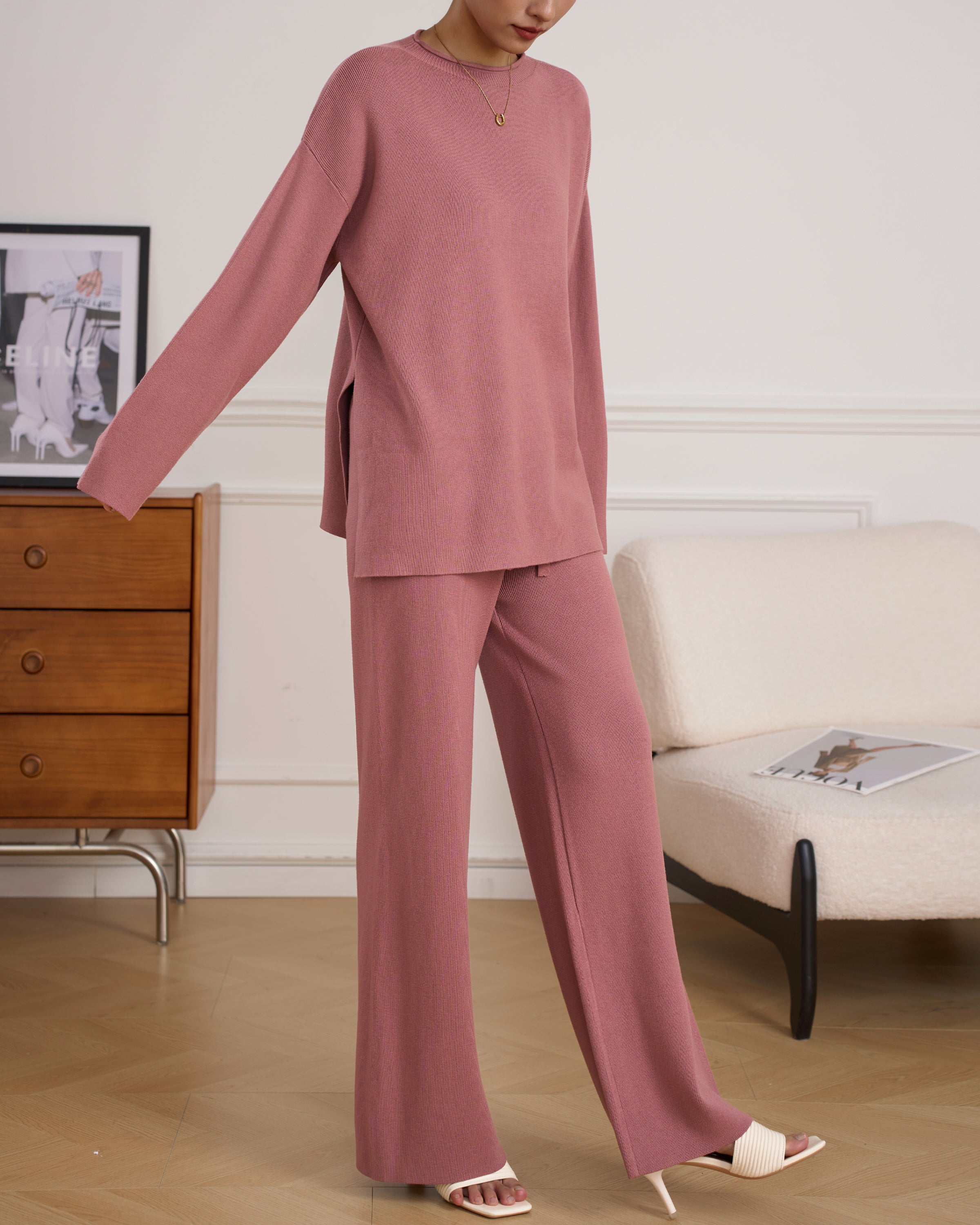 MILI KNIT SUIT PINK