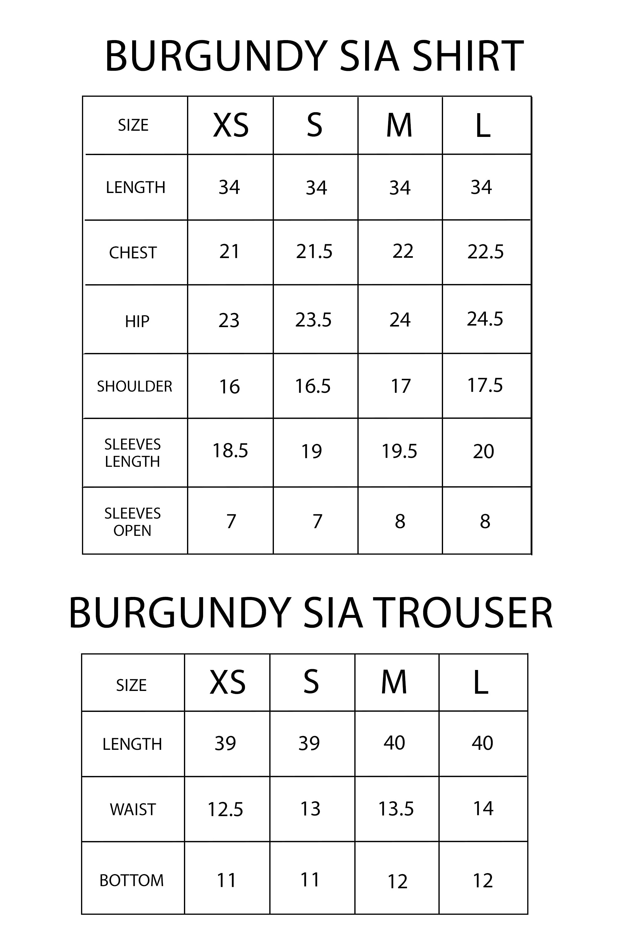 LAPRET RTS - BURGUNDY SIA SET