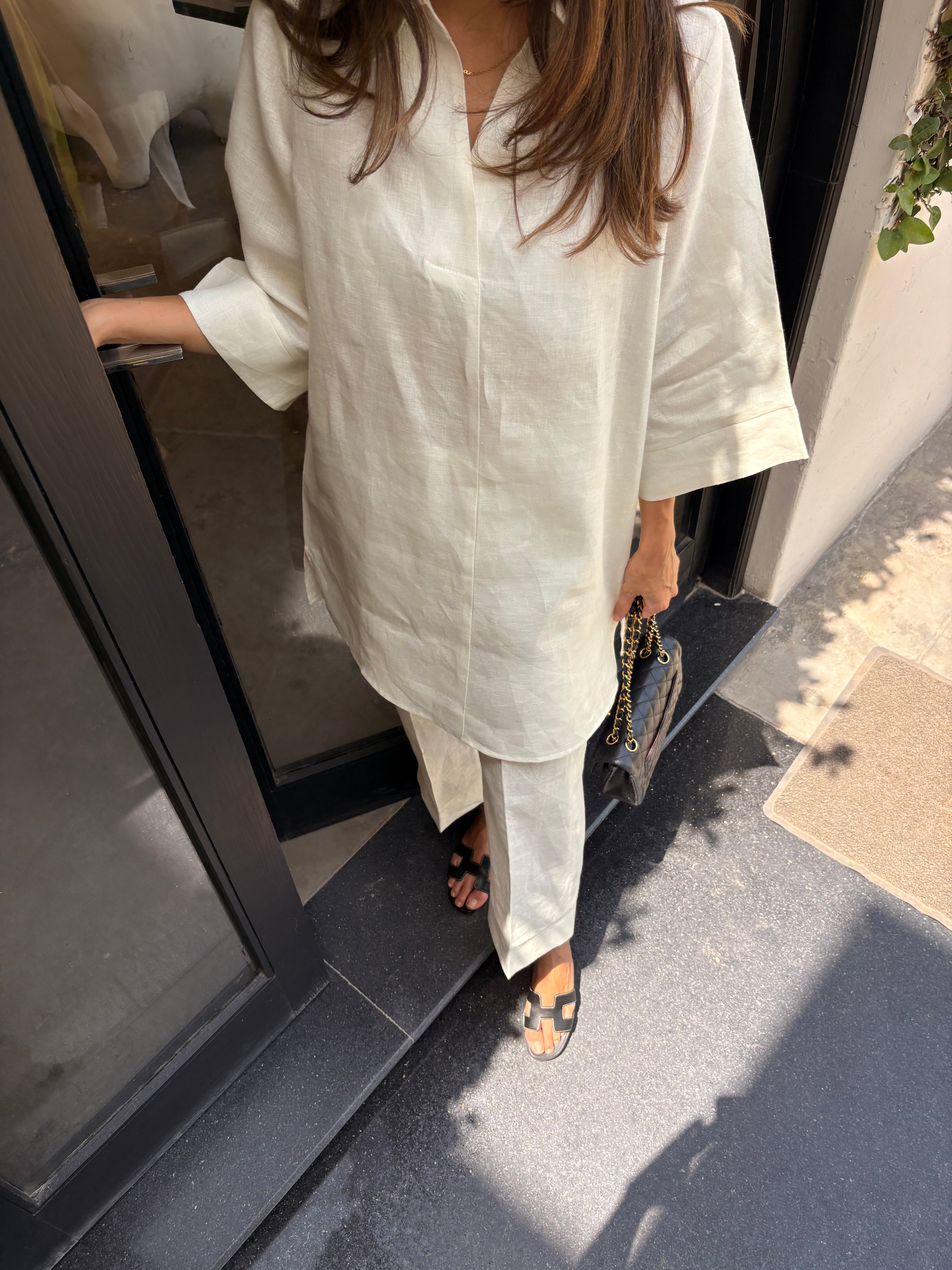 WHITE LINEN TOBY SET