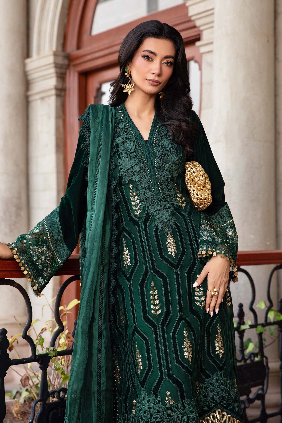 Maria B Winter Luxe collection 2024 - 3 Piece Unstitched Embroidered V Rupika Khanna Maria B Winter Luxe collection 2024 - 3 Piece Unstitched Embroidered V Rupika Khanna
