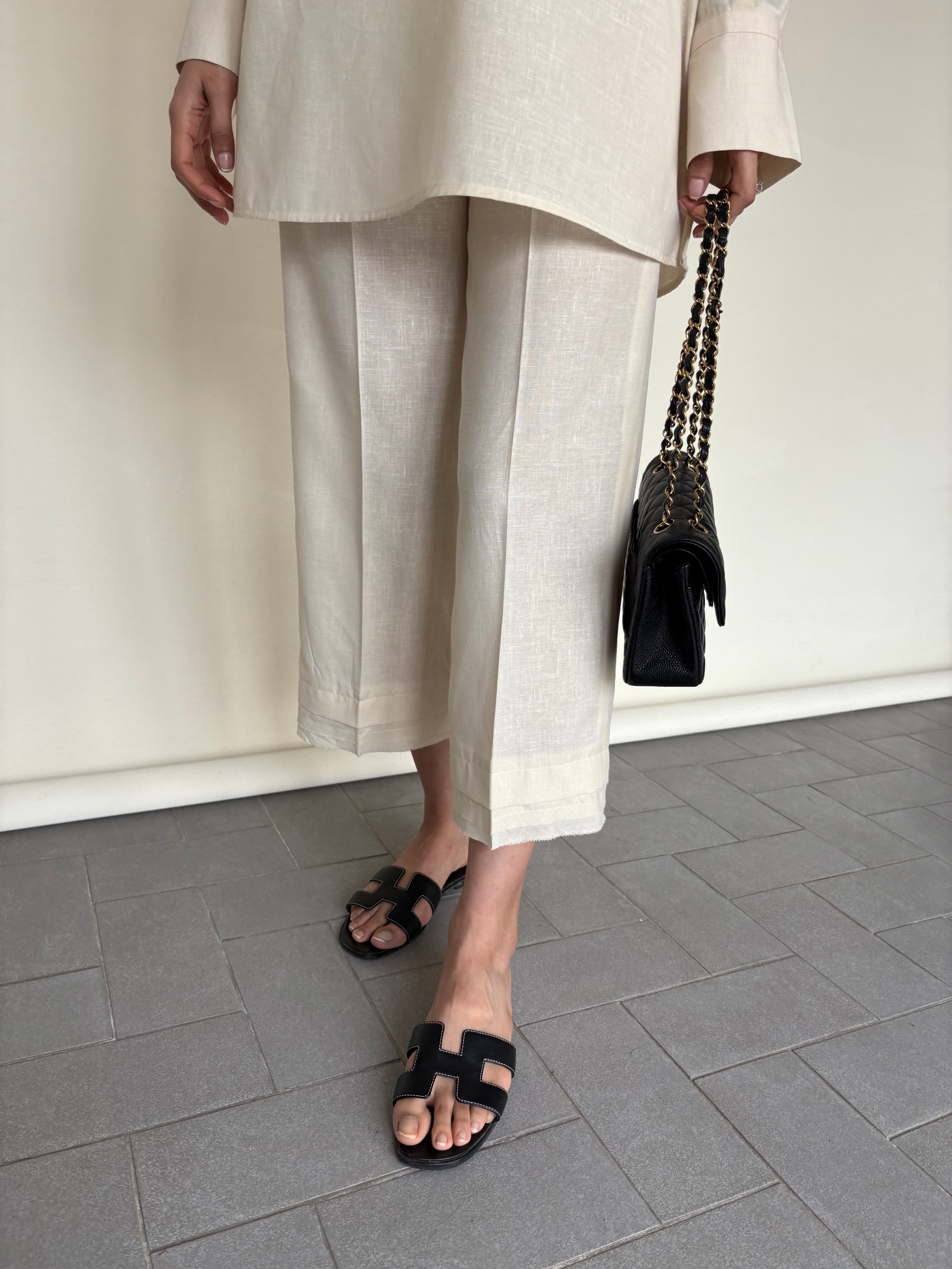 CREAM LINEN WILLOW SET