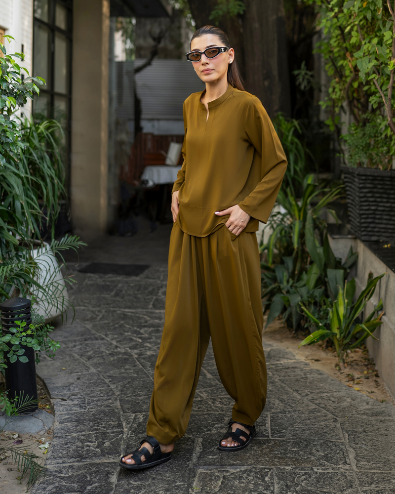 OLIVE TWILL SET