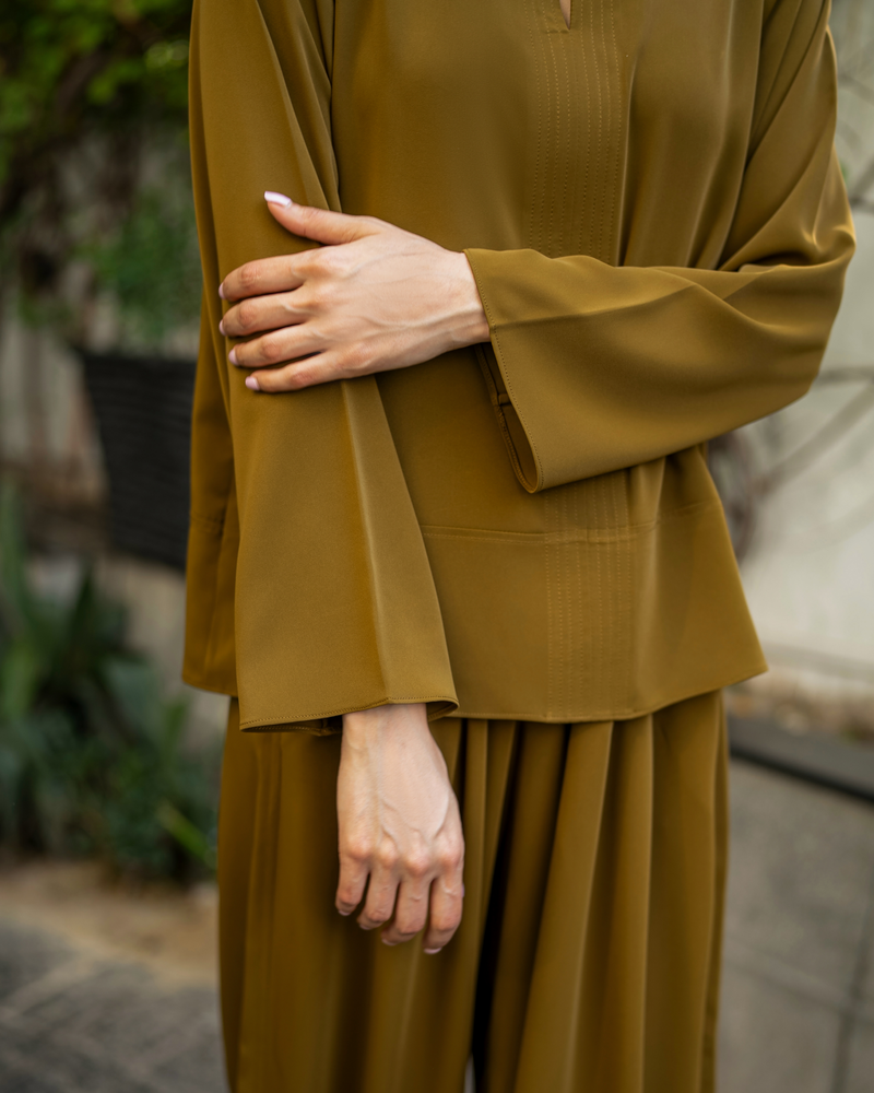 OLIVE TWILL SET