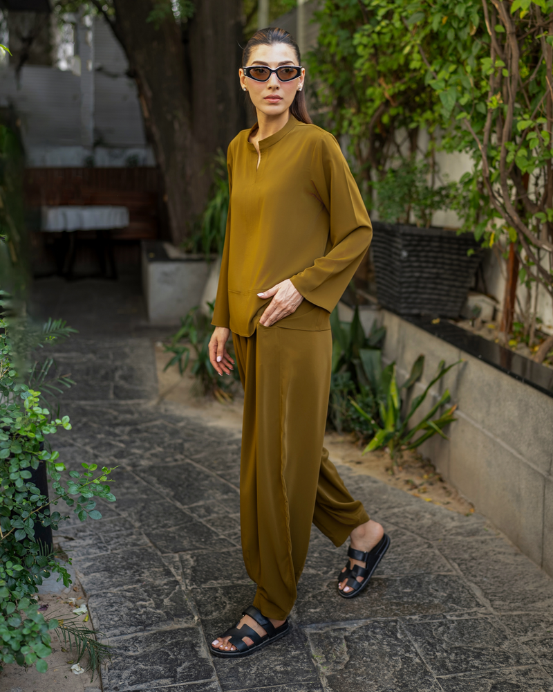 OLIVE TWILL SET