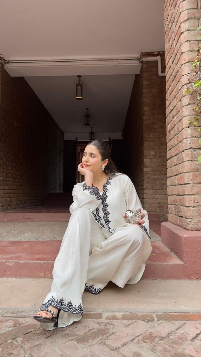 WHITE FARSHI SHALWAR SET