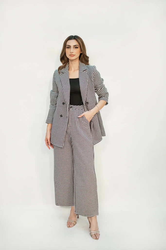 Charlotte Chequered Tweed Double Breasted Suit