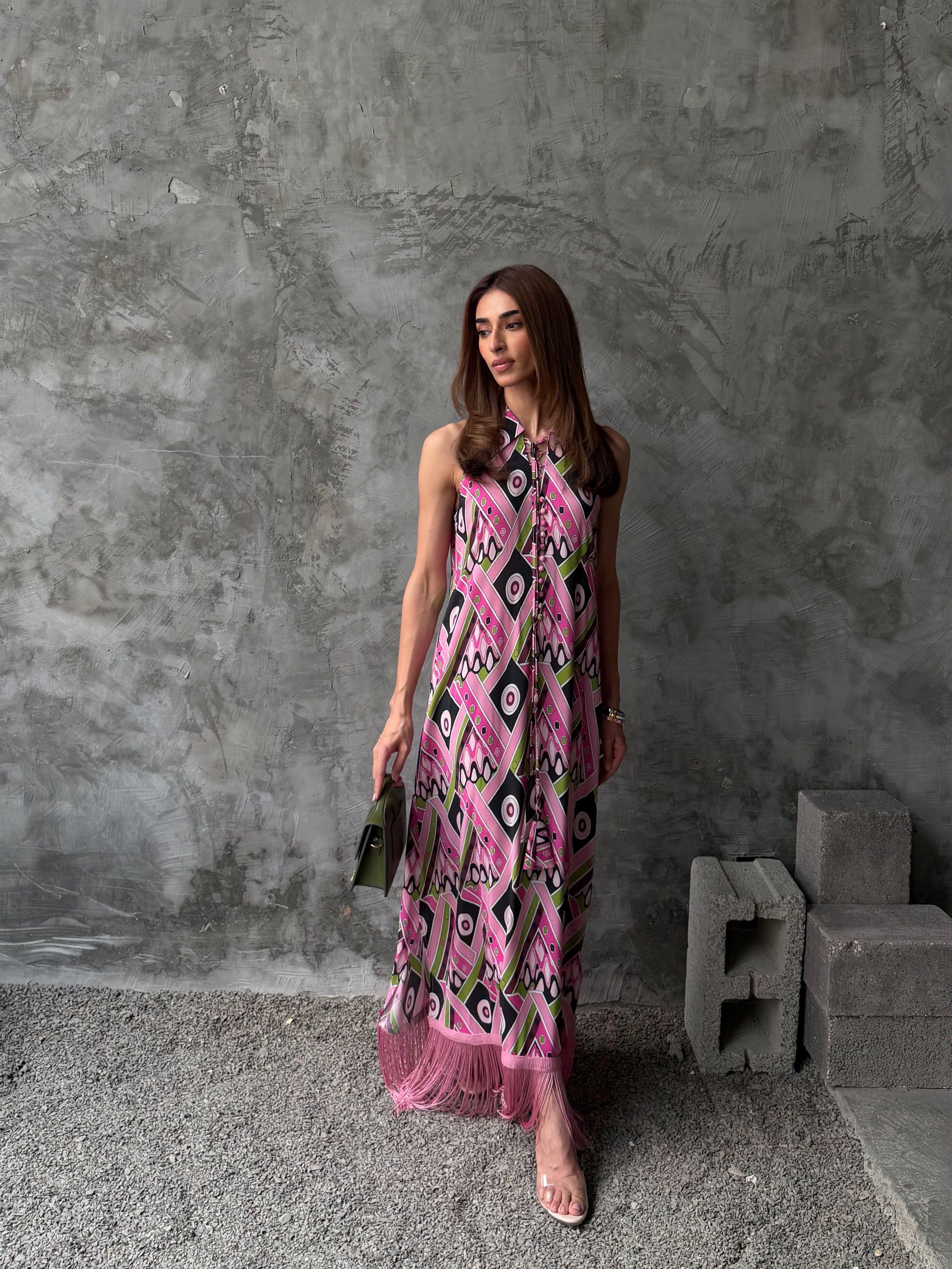 RANIA PINK KAFTAN
