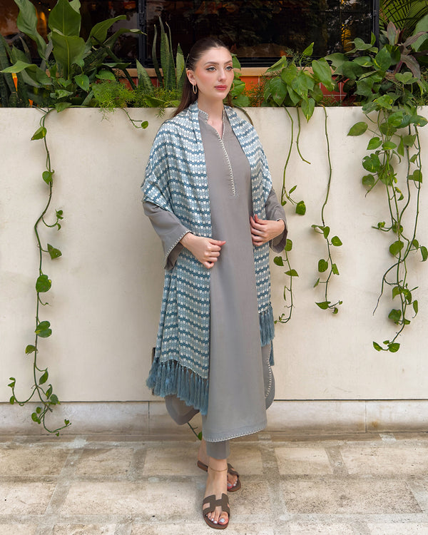 MG EMBROIDERED SCALLOPED SET