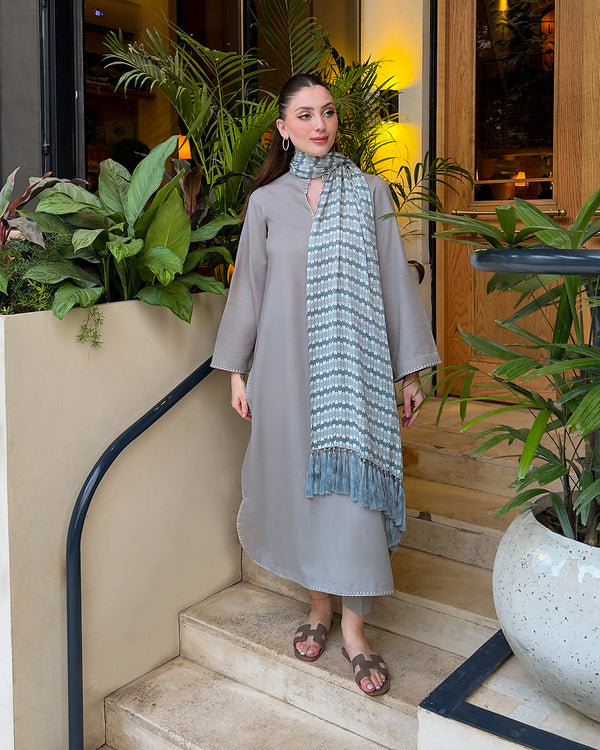 MG EMBROIDERED SCALLOPED SET