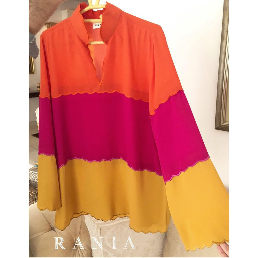 RANIA CLOTHING SHIRT - COLORBLOCKED