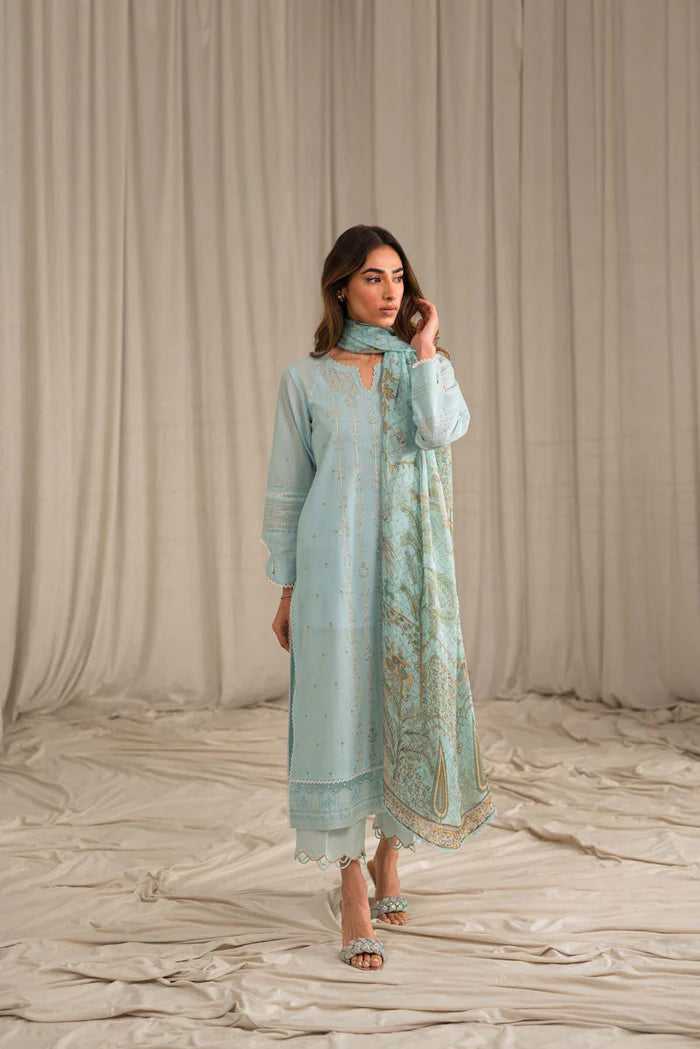 SLUB LAWN 3 PIECE (EMBROIDERED)