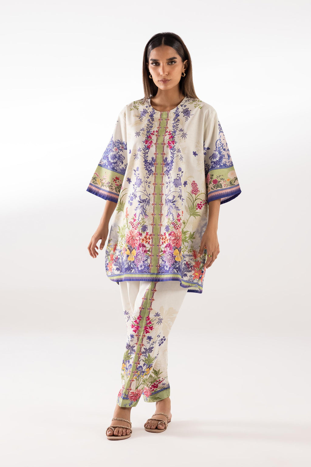 SANA SAFINAZ (Stitched Printed Lawn Shirt + Shalwar)