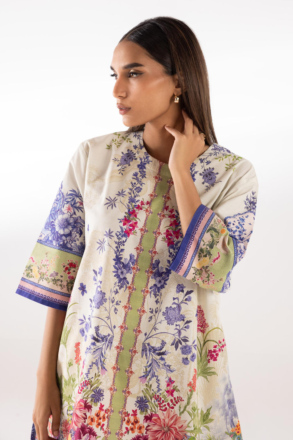 SANA SAFINAZ (Stitched Printed Lawn Shirt + Shalwar)