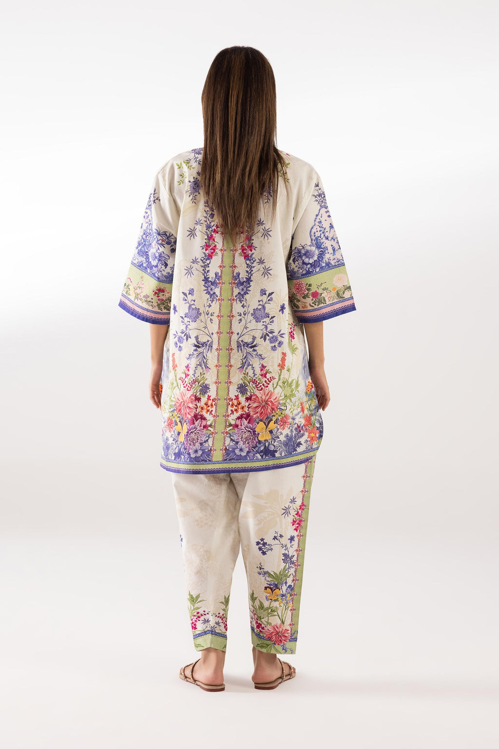 SANA SAFINAZ (Stitched Printed Lawn Shirt + Shalwar)