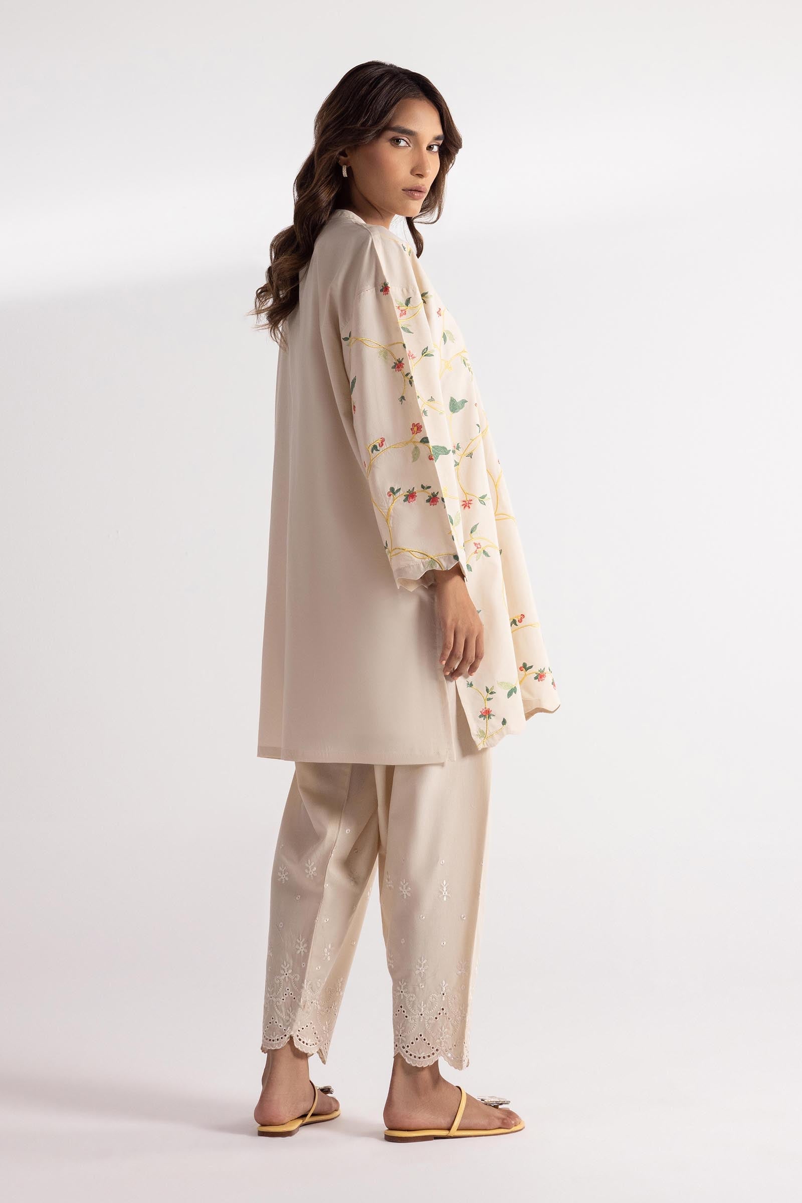 Stitched Embroidered lawn Shirt - SS25SGE435