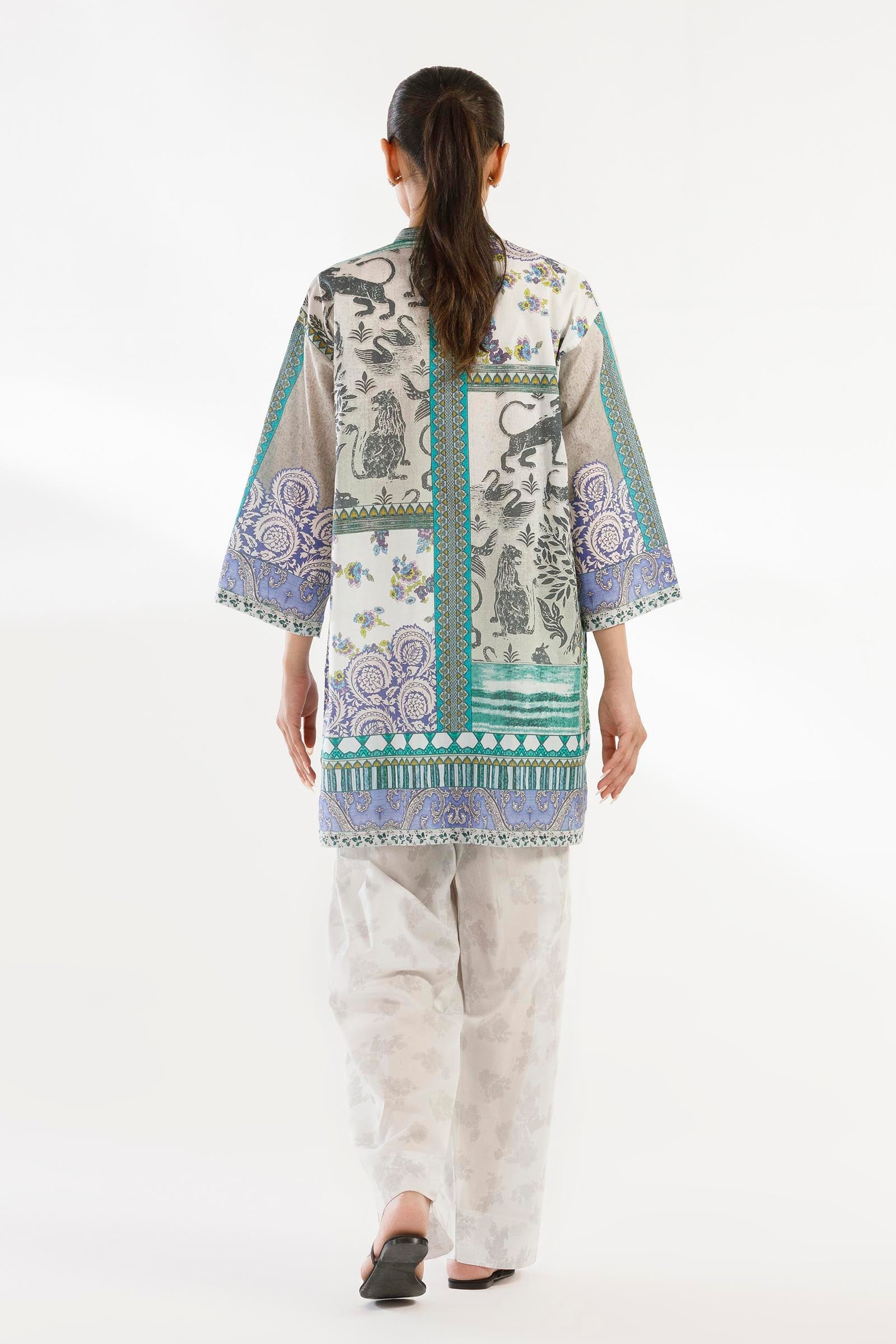 Stitched Printed Lawn Shirt + Shalwar - SS26BSP111P2T
