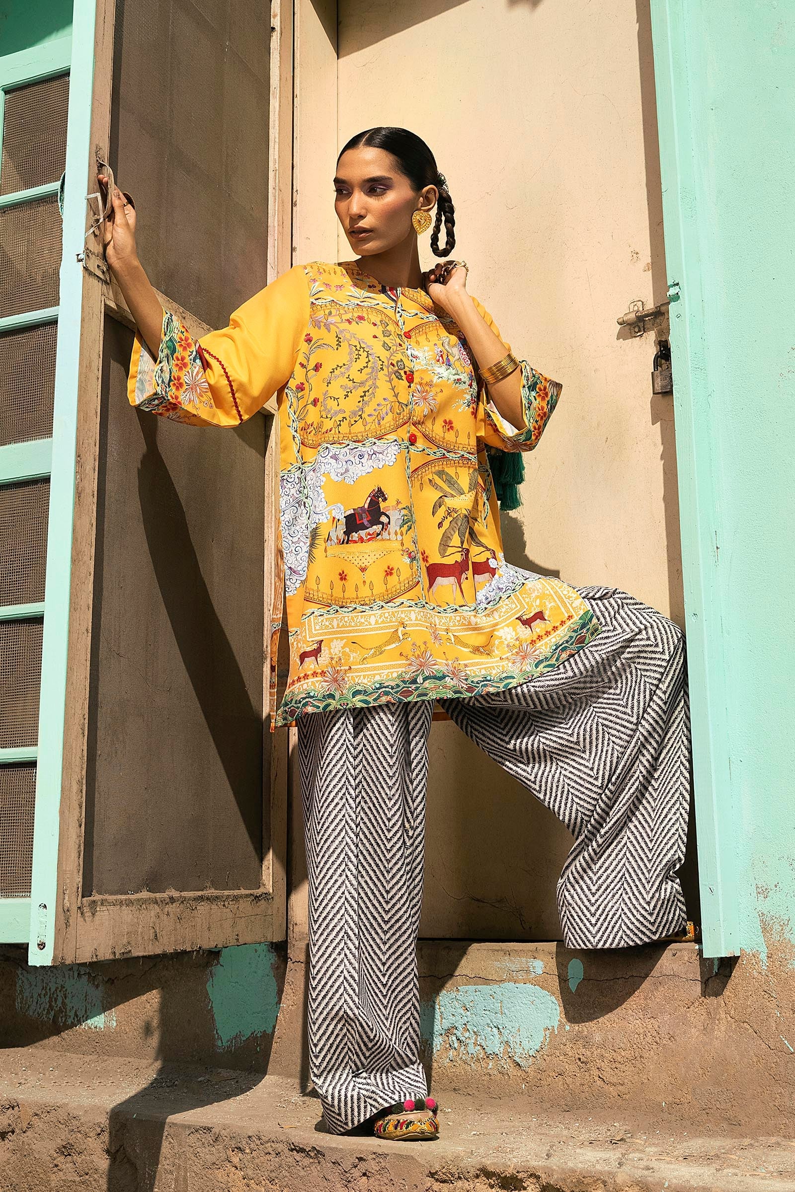 Stitched Printed Viscose Shirt + Shalwar - SS26BSP118P2T
