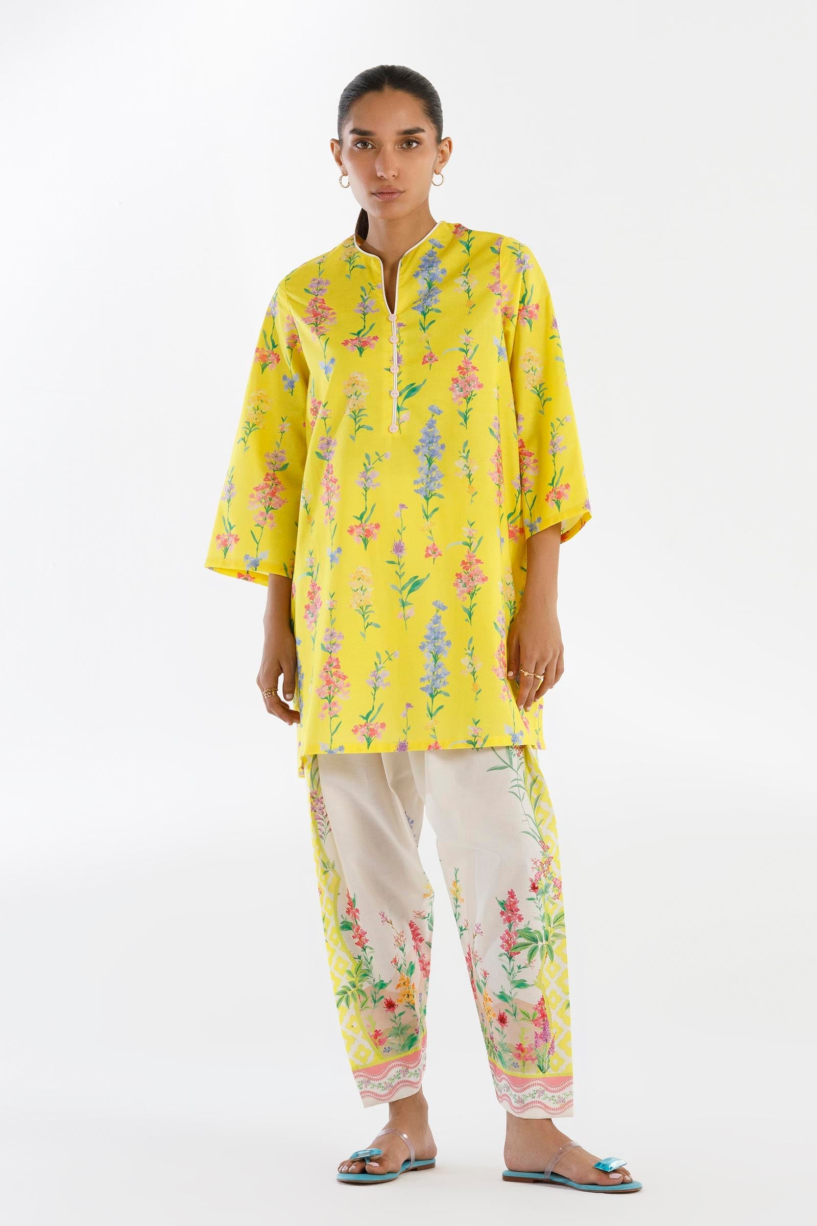 Stitched Printed Lawn Shirt+ Shalwar - SS26BSP145P2T