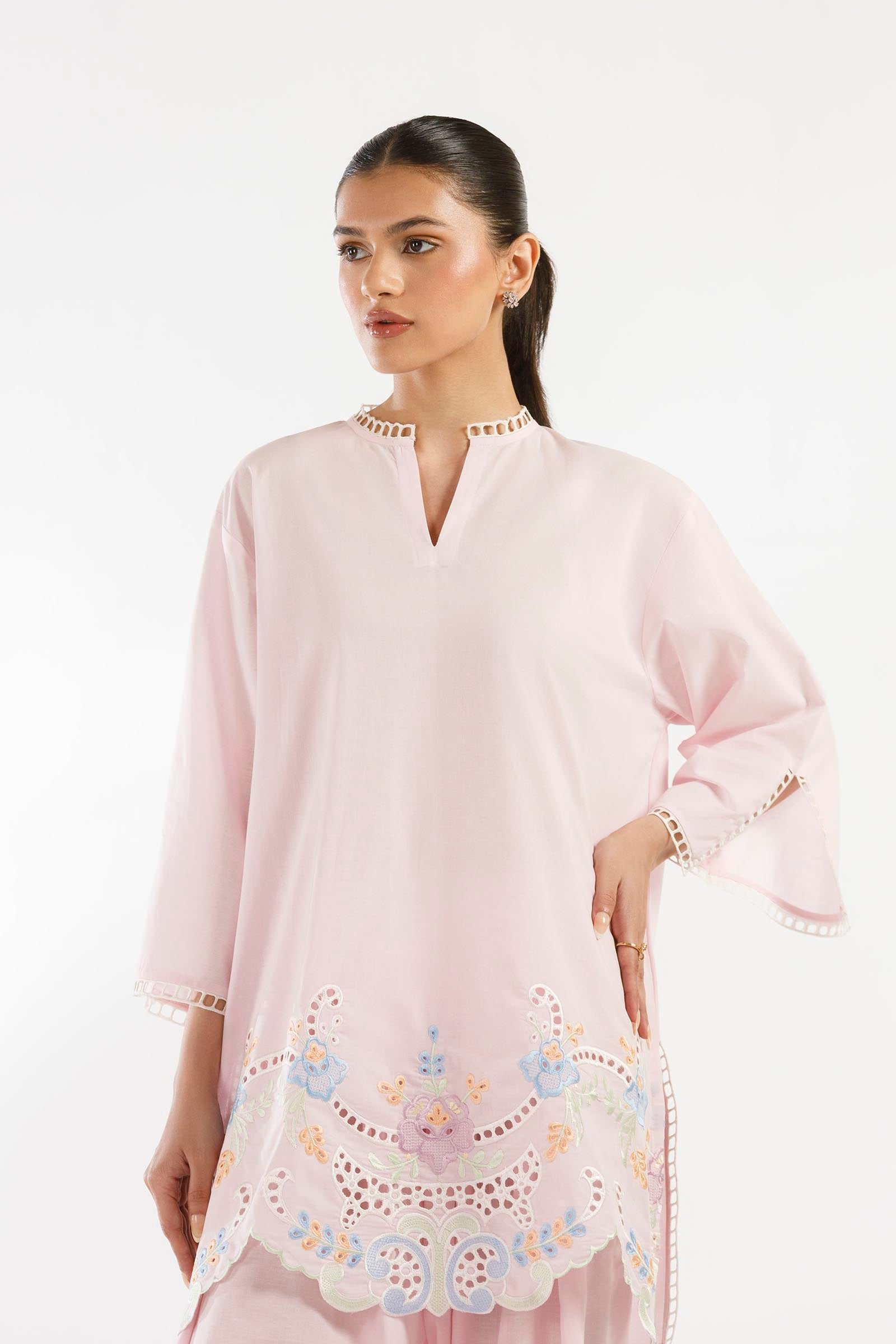 Stitched Embroidered Lawn Shirt+ Shalwar - SS26ESE315P2T