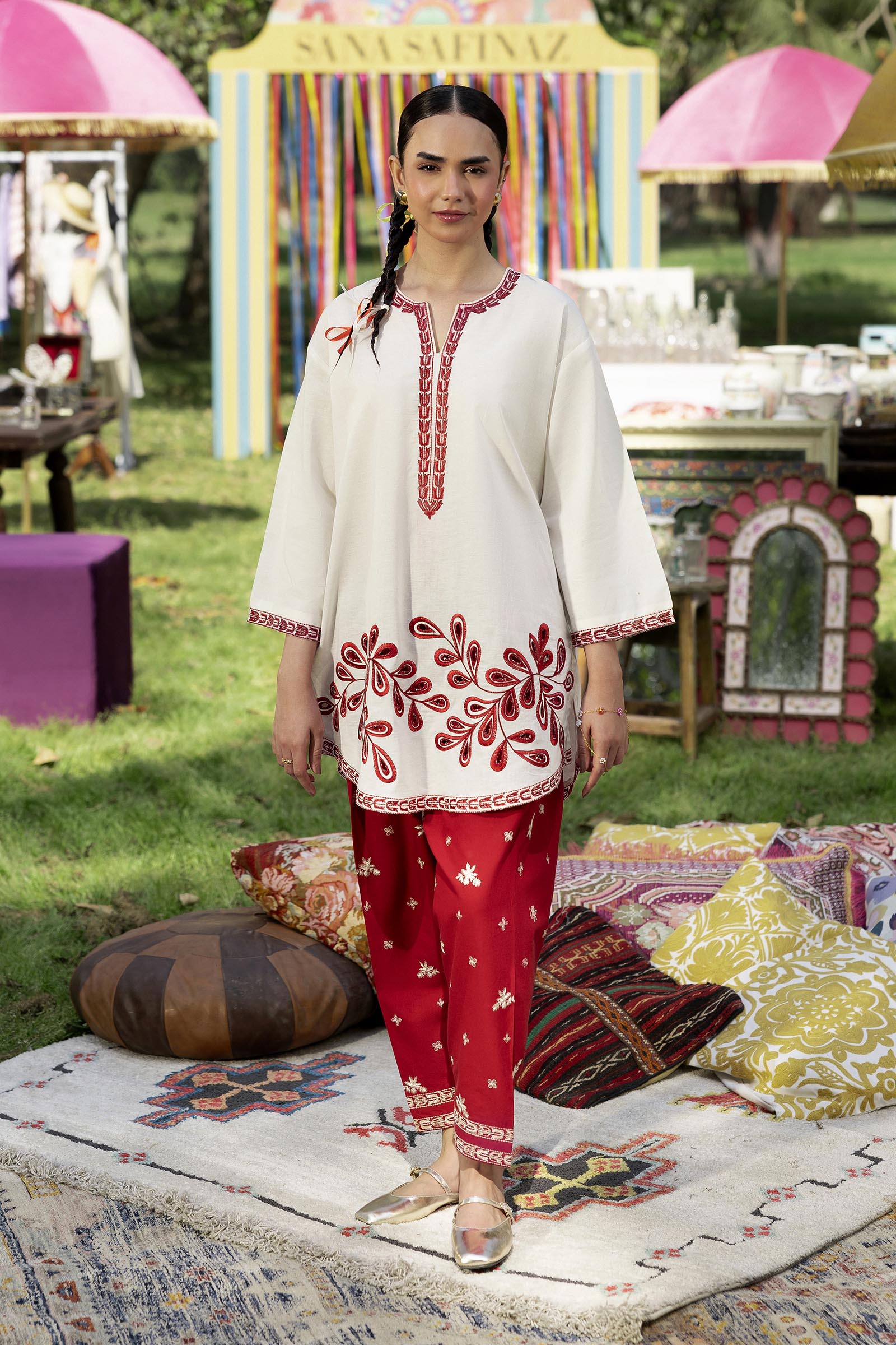 Stitched Embroidered Lawn Shirt+ Shalwar - SS26ESE319P2T