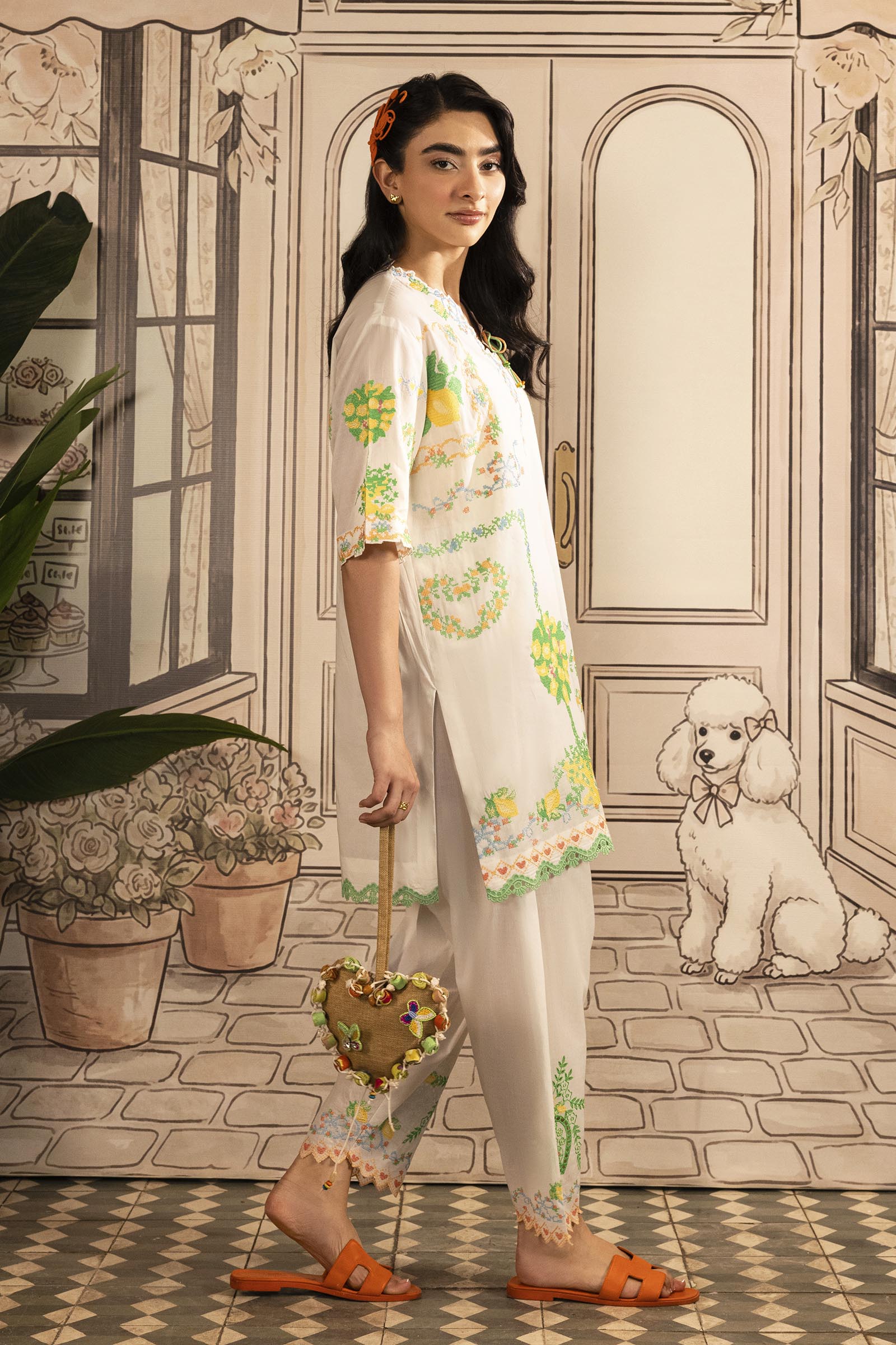 Stitched Embroidered Lawn Shirt+ Shalwar - SS26SM054P2T