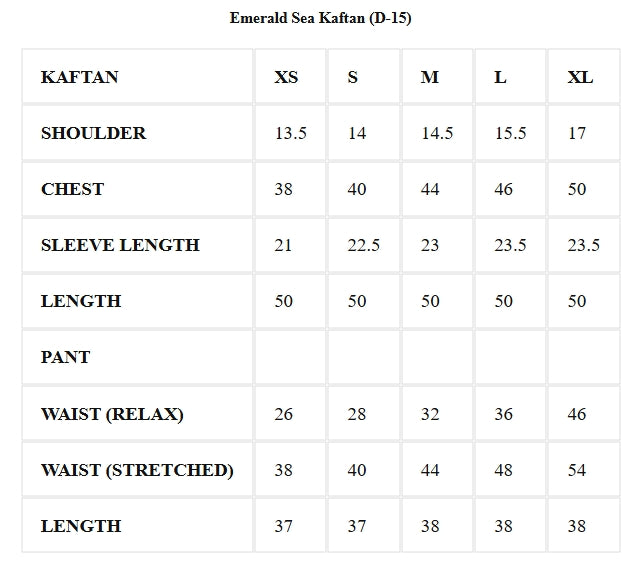 Emerald Sea Kaftan (D-15)