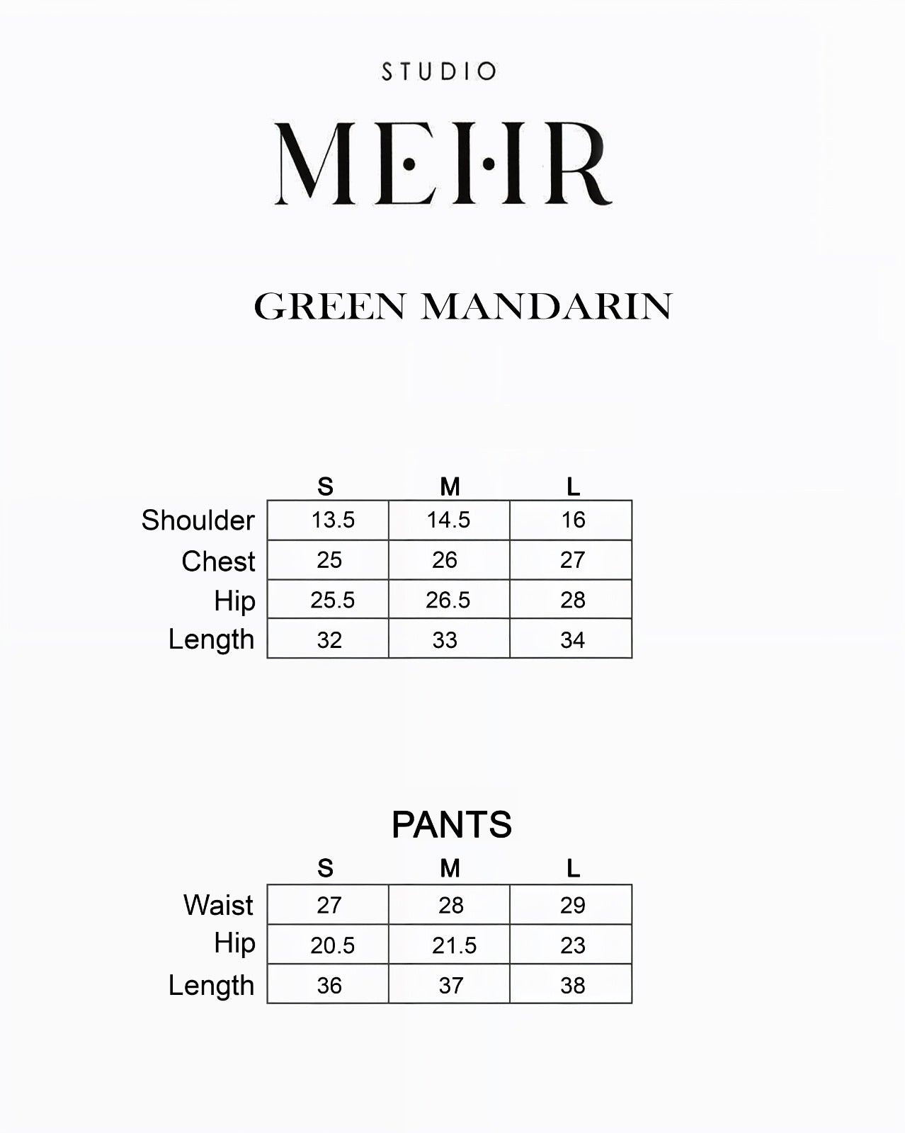 MANDARIN MATCHING SET