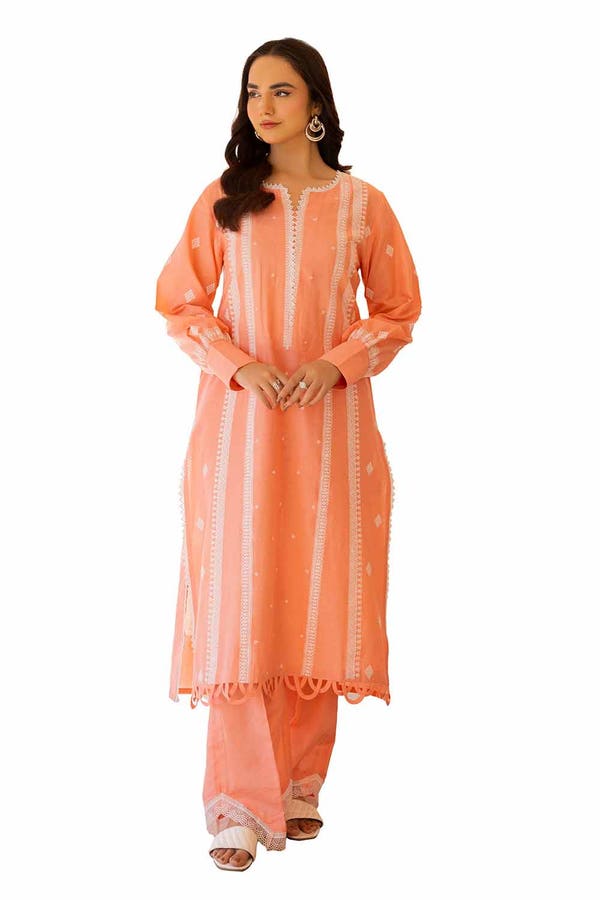 2PC Unstitched Embroidered Lawn Suit