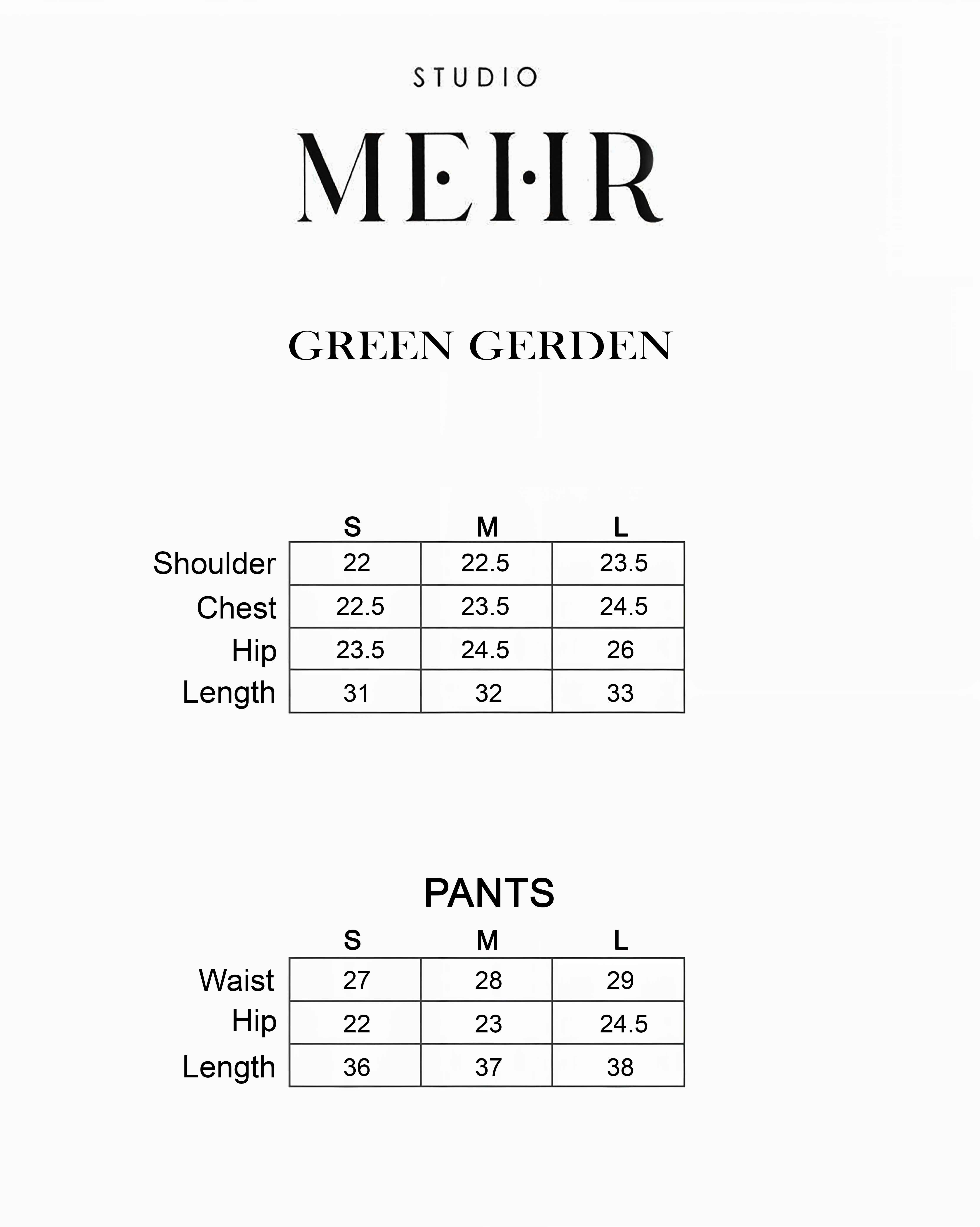 GREEN GARDEN MATCHING SET