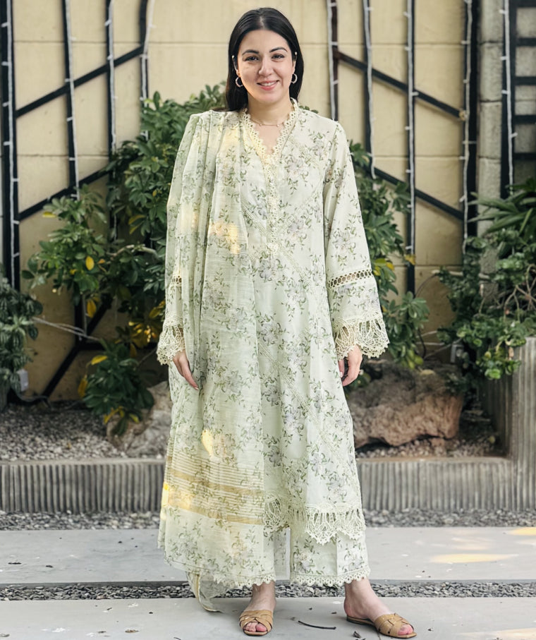 MINTY FLOWER POWER - UNSTITCHED