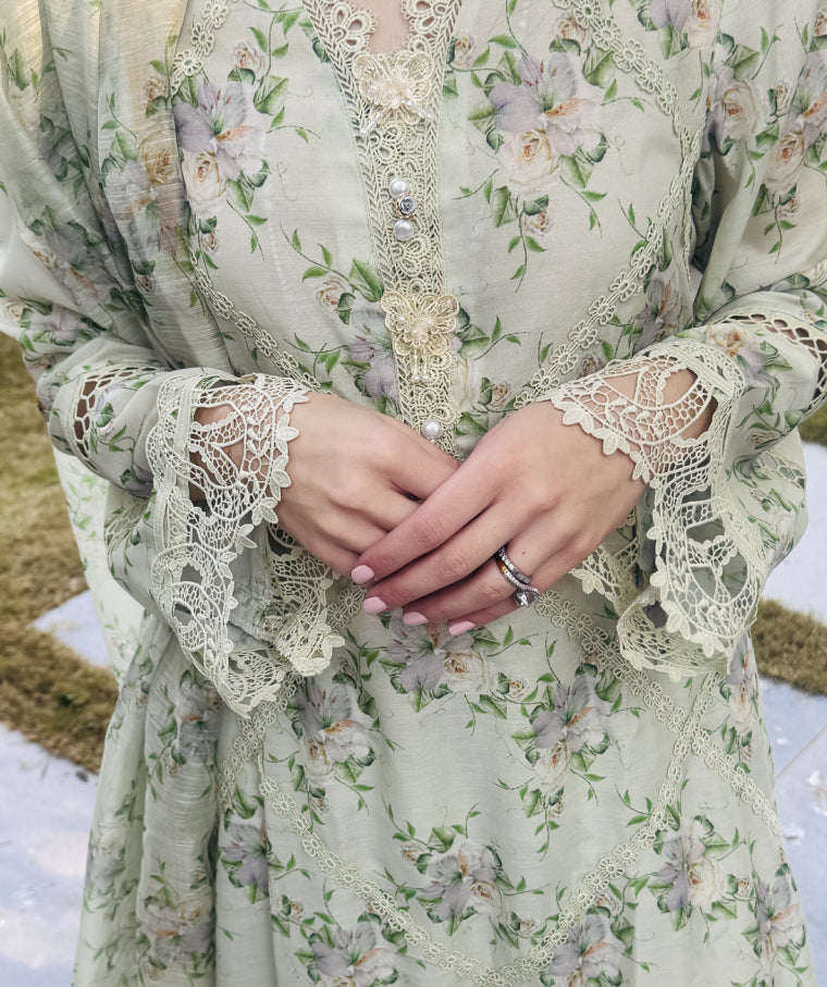 MINTY FLOWER POWER - UNSTITCHED