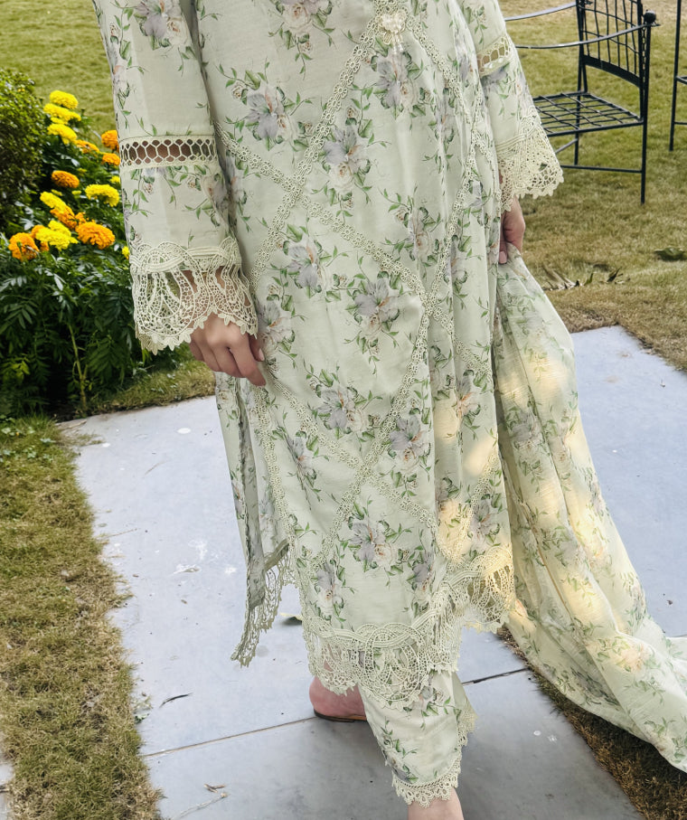 MINTY FLOWER POWER - UNSTITCHED