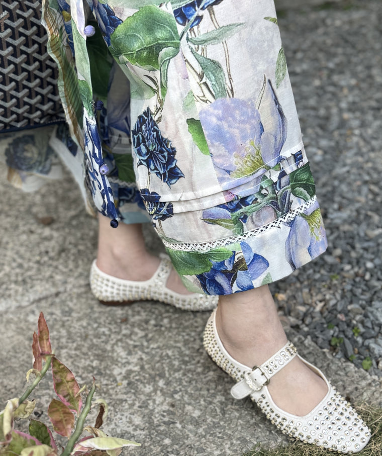 ROYAL BLUE LAVENDER LUXURY - UNSTITCHED