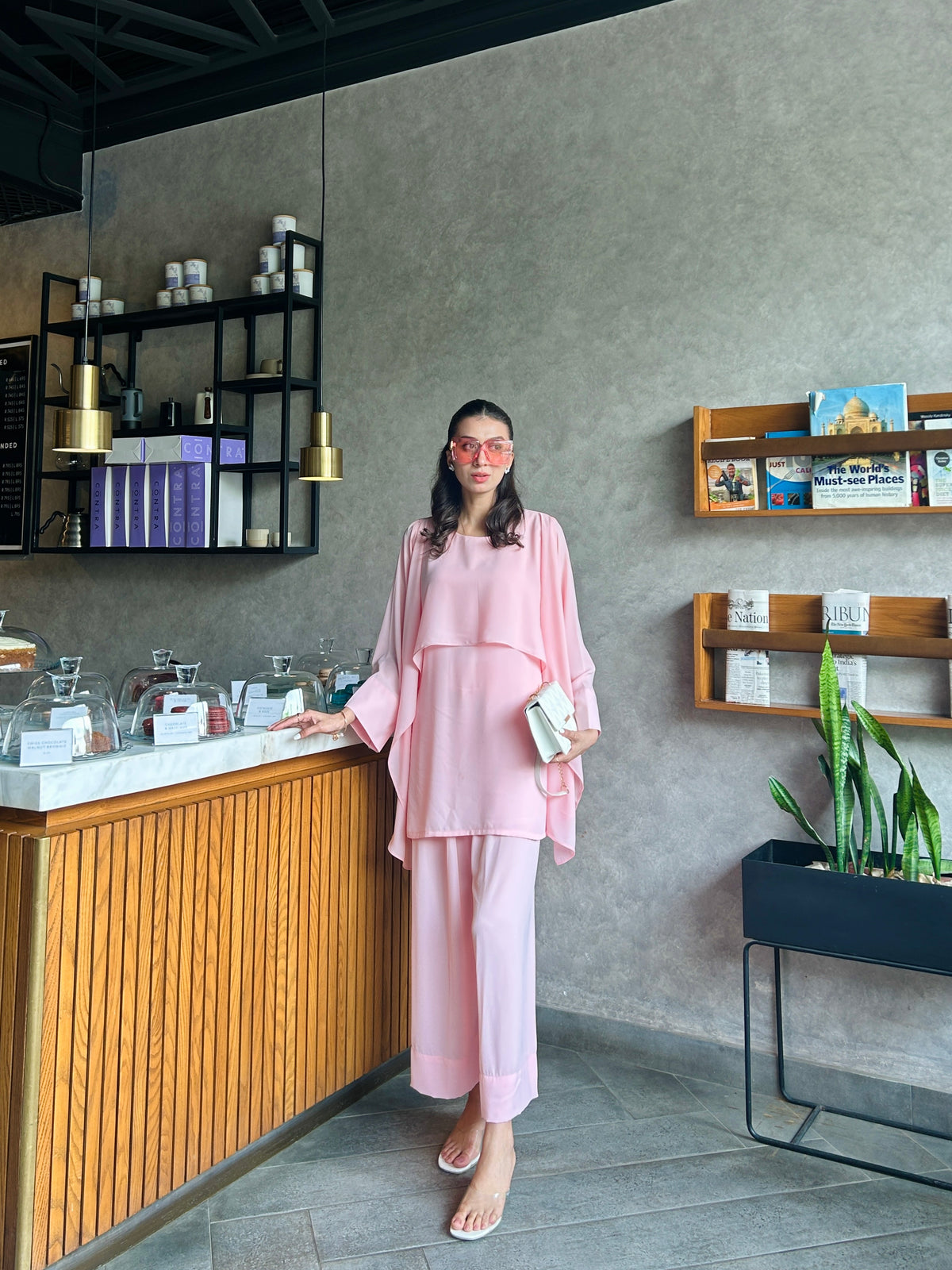 POWDER PINK CAPE TWO PC